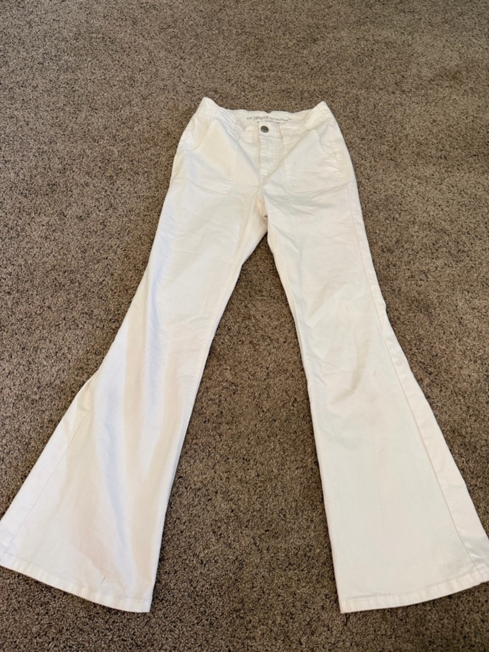 Maurices white Flare Jeans with Wide Leg